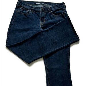Old Navy Blue Jeans, Curvy Profile, Mid Rise, Barely There Boot Cut, Size 12 Reg